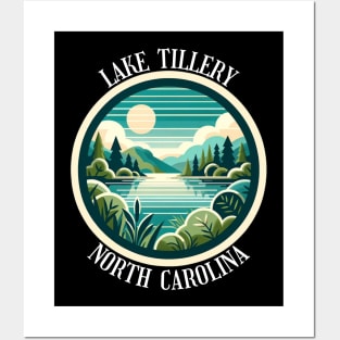 Reflective Waters of Tillery Lake North Carolina Landscape Posters and Art